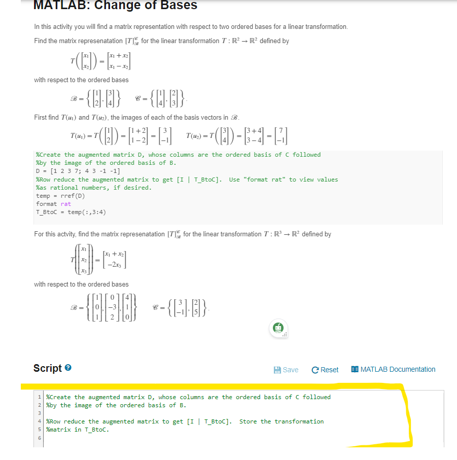 In This Activity You Will Find A Matrix Chegg