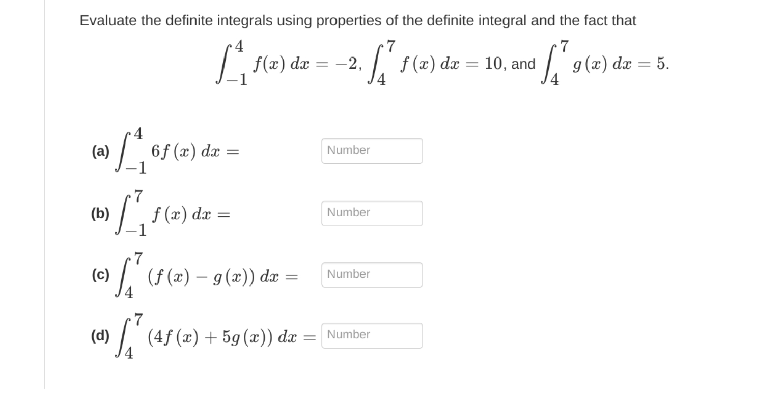 Solved Evaluate The Definite Integrals Using Properties Of Chegg