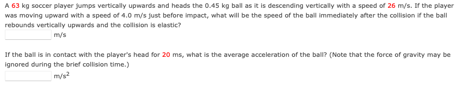 Solved A Kg Soccer Player Jumps Vertically Upwards And Chegg