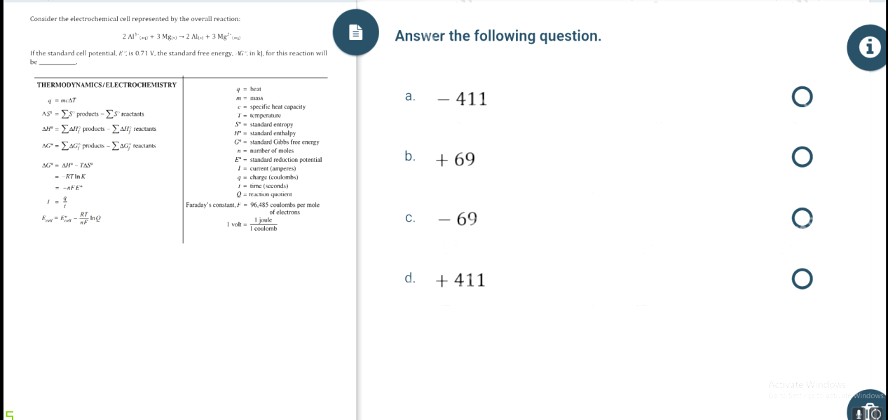 Solved Consider The Electrochemical Cell Represented By The Chegg