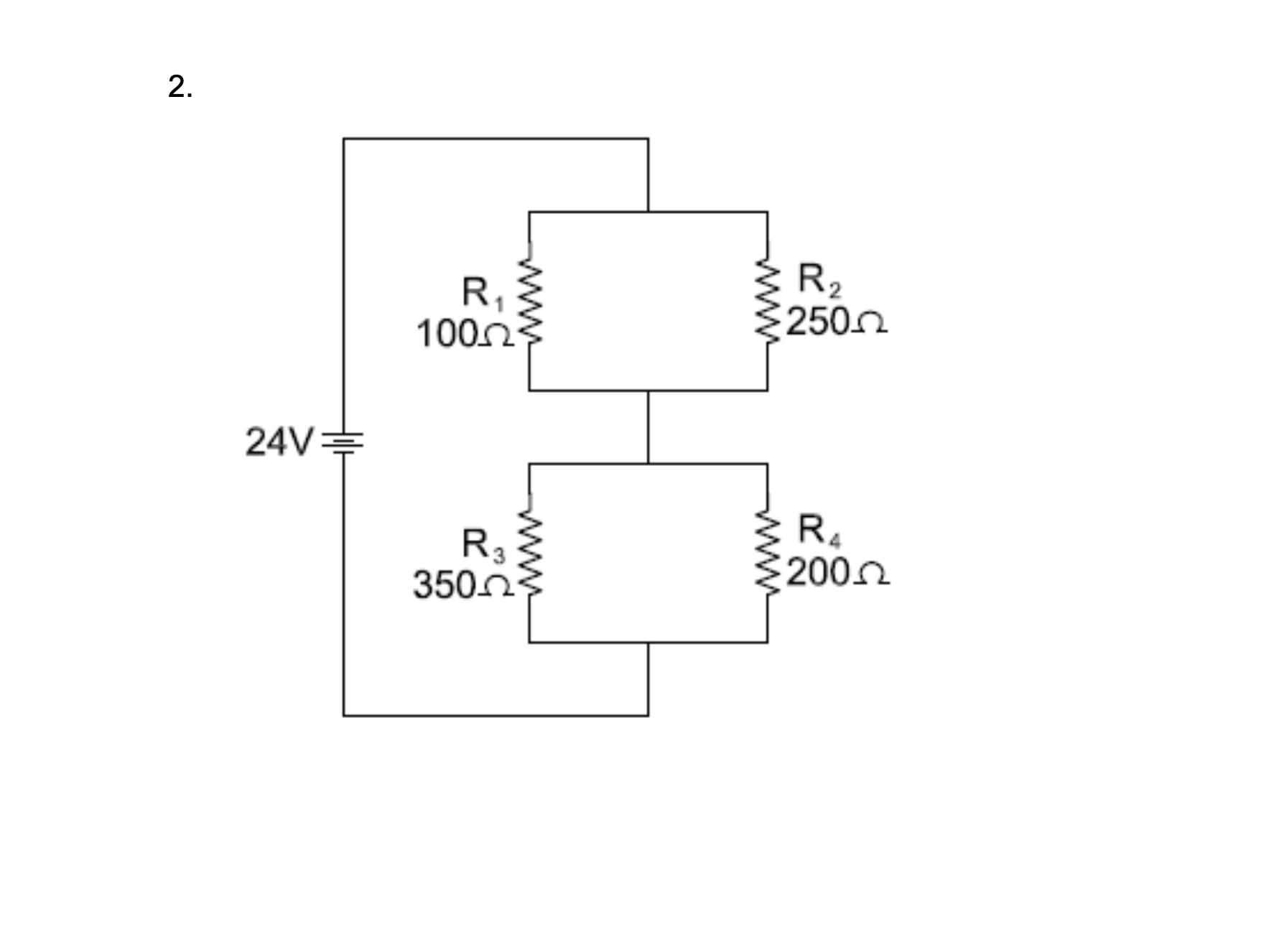 Solved Calculate The Voltage Current Resistance And Power Chegg