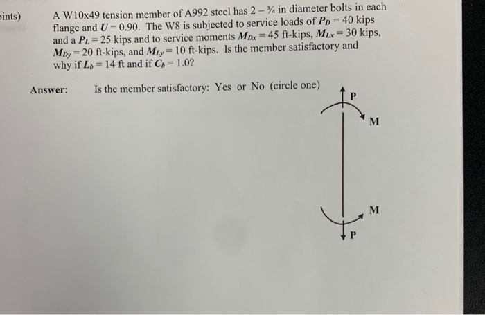 A W X Tension Member Of A Steel Has In Chegg