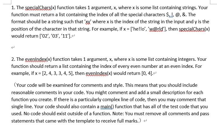 Solved The Specialchars X Function Takes Argument X Chegg