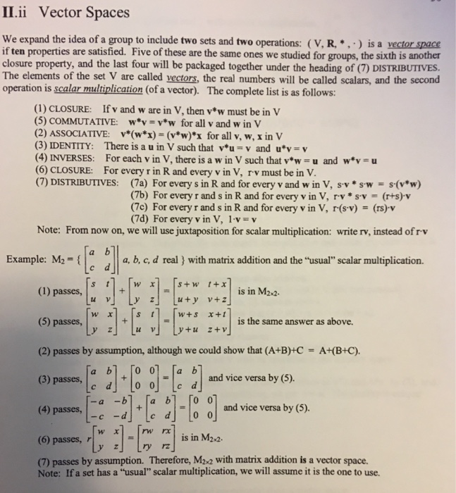 Solved Prove The Following Is A Vector Space Using The Chegg