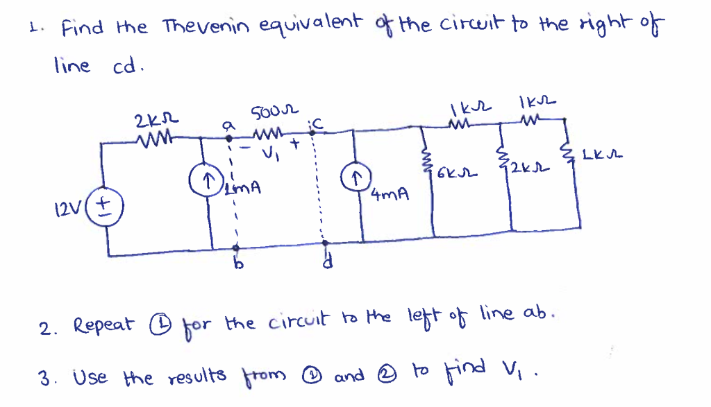 Solved To Find The The Venin Equivalent Of The Circuit To Chegg