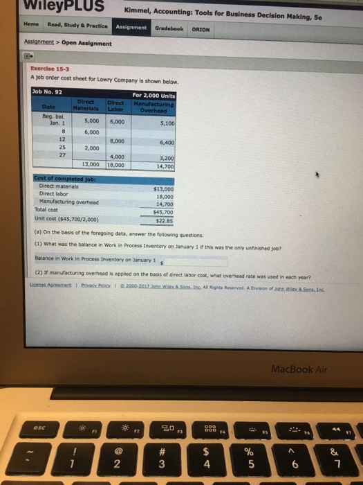 Solved WileyPLUS Kimmel, Accounting Tools For Business D...