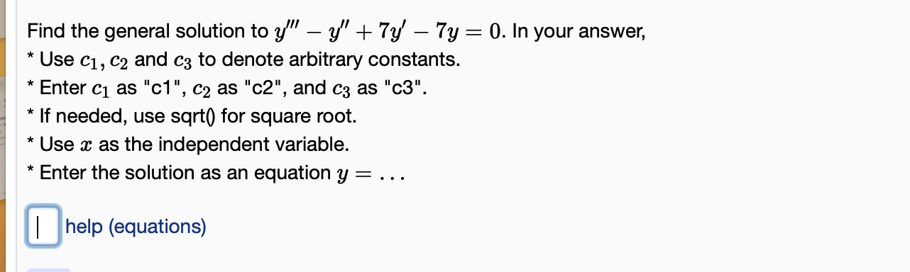 Solved Find The General Solution To Yy Y Y In Chegg