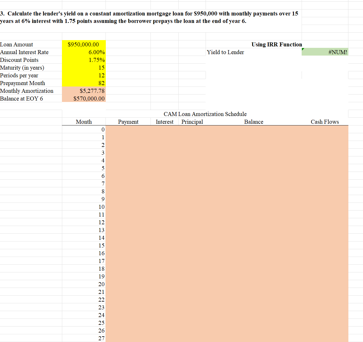 Calculate The Lender S Yield On A Constant Chegg