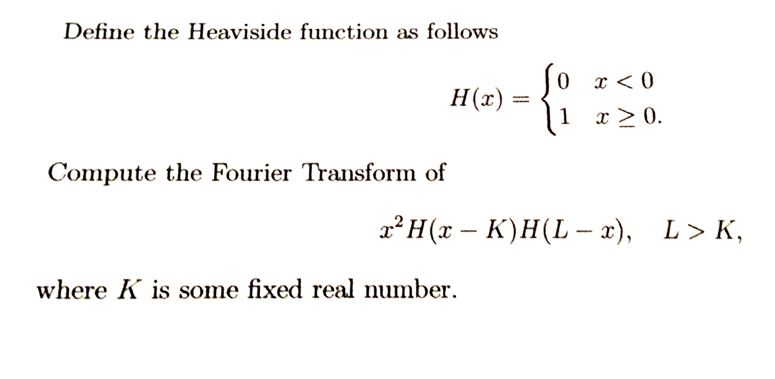 Fourier transform homework help