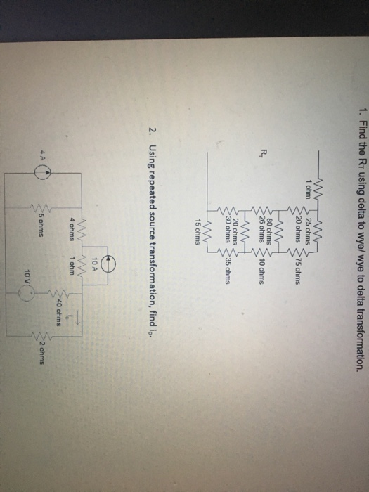 Solved Find The Rr Using Delta To Wye Wye To Delta Chegg