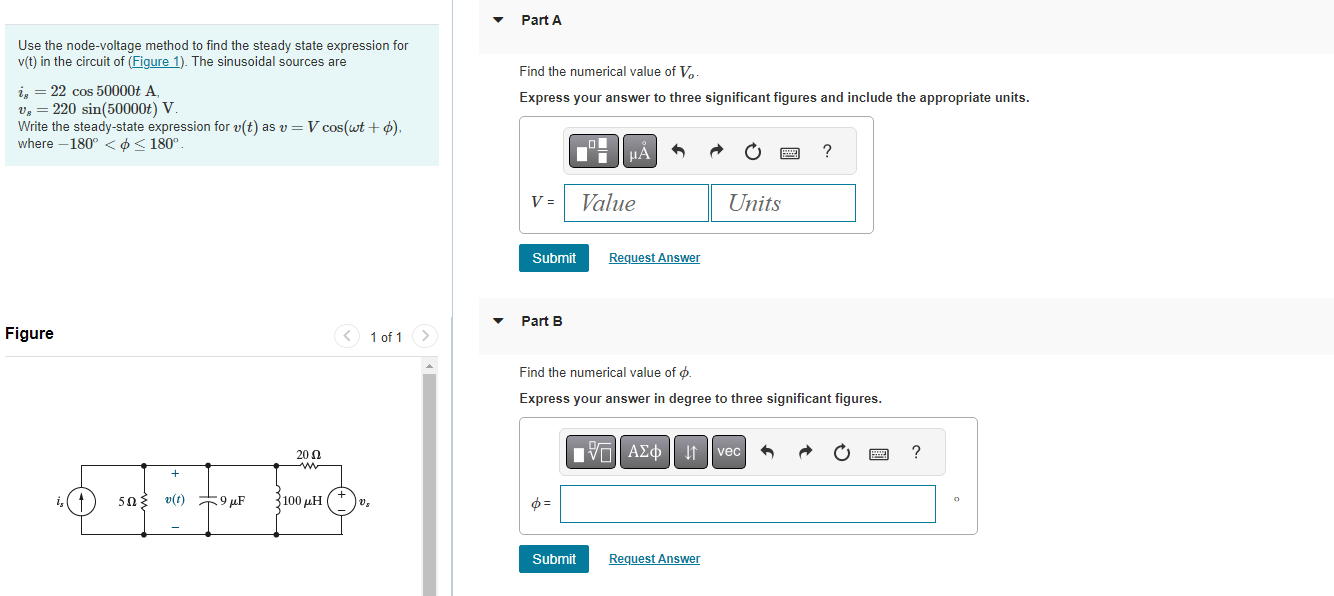 Solved Use The Node Voltage Method To Find The Steady State Chegg