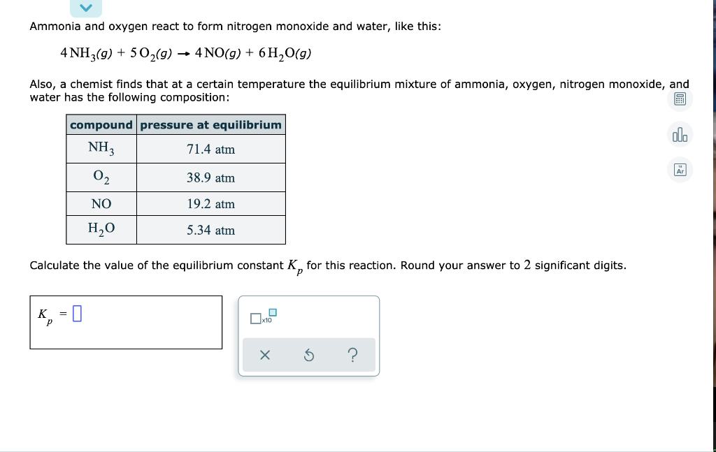 Solved Ammonia And Oxygen React To Form Nitrogen Monoxide Chegg