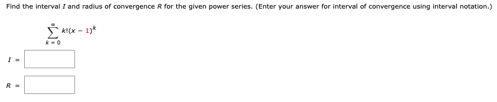 Solved Find The Interval I And Radius Of Convergence R For Chegg