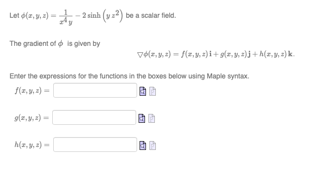 Solved Let X Y Z X Y Sinh Y Z Be A Scalar Field Chegg