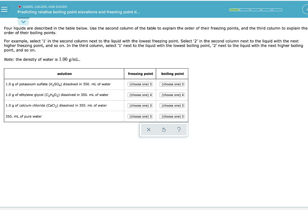 Solved O Gases Liquids And Solids Predicting Relative Chegg