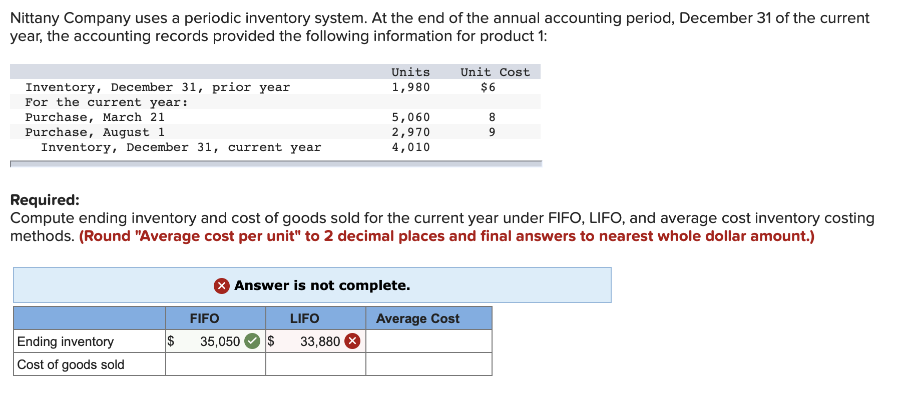 Solved Nittany Company Uses A Periodic Inventory System At Chegg