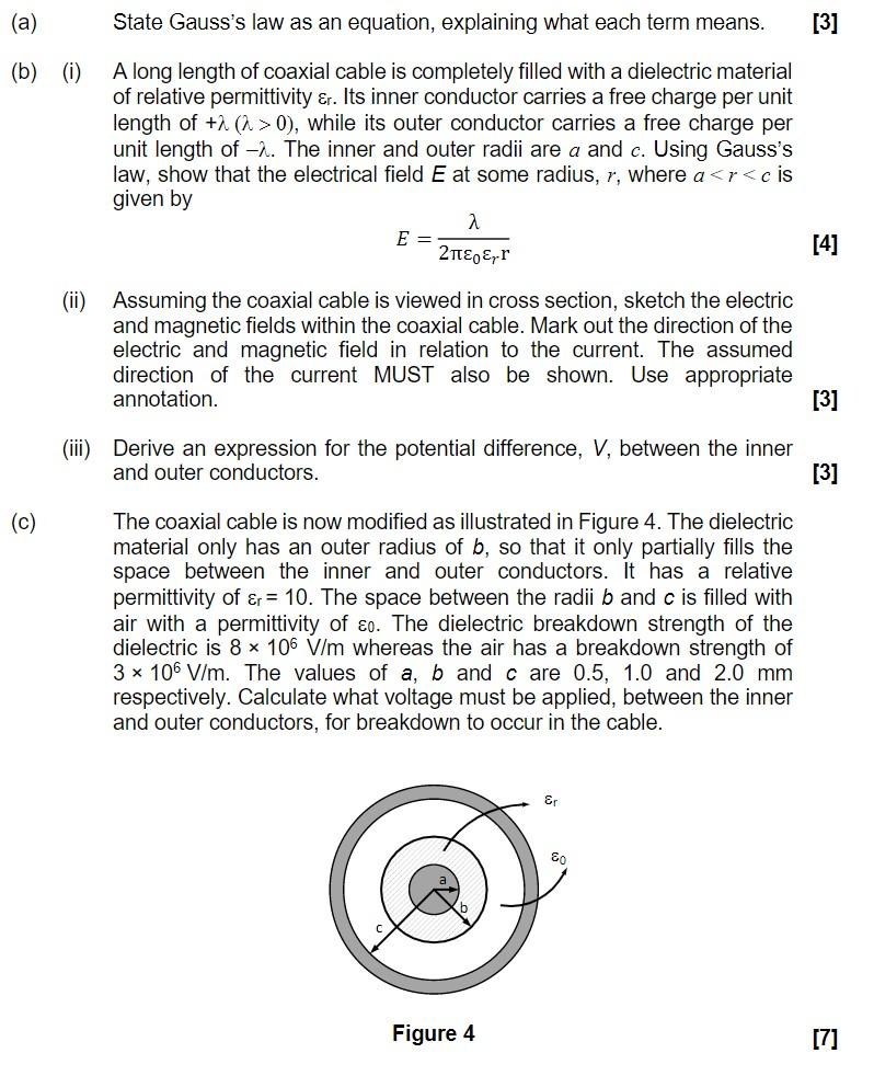 Solved A State Gauss S Law As An Equation Explaining What Chegg