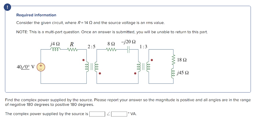 Solved Required Information Consider The Given Circuit Chegg