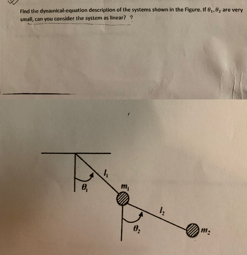 Solved Find The Dynamical Equation Description Of The Chegg