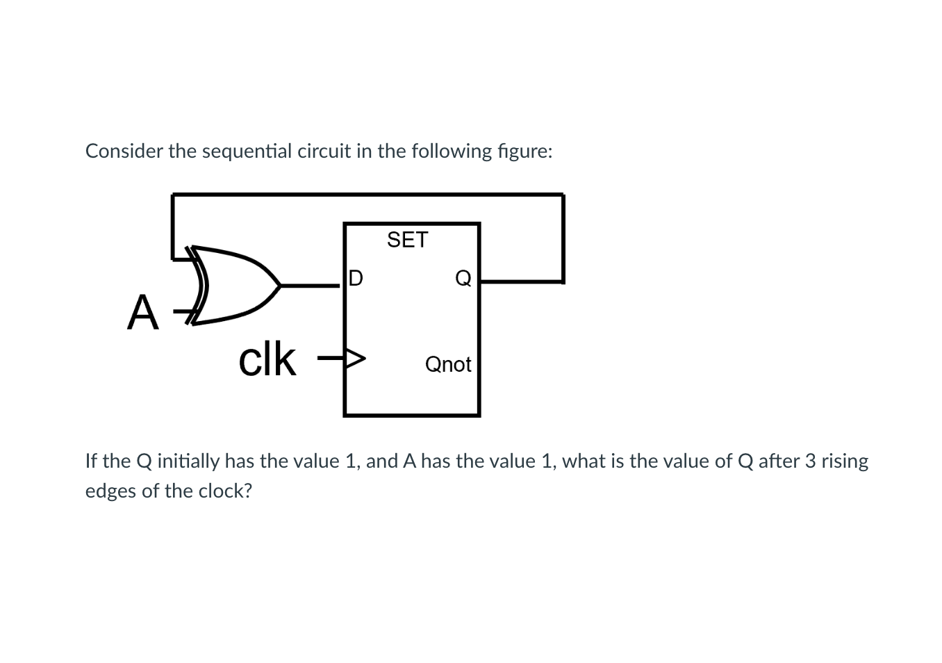 Solved Consider The Sequential Circuit In The Following