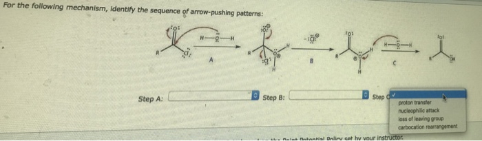 Solved For The Following Mechanism Identity The Sequence Of Chegg