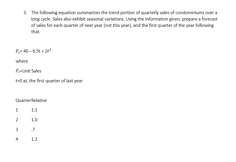 Solved 3 The Following Equation Summarizes The Trend Chegg