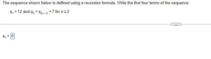 Solved The Sequence Shown Below Is Defined Using A Recursion Chegg