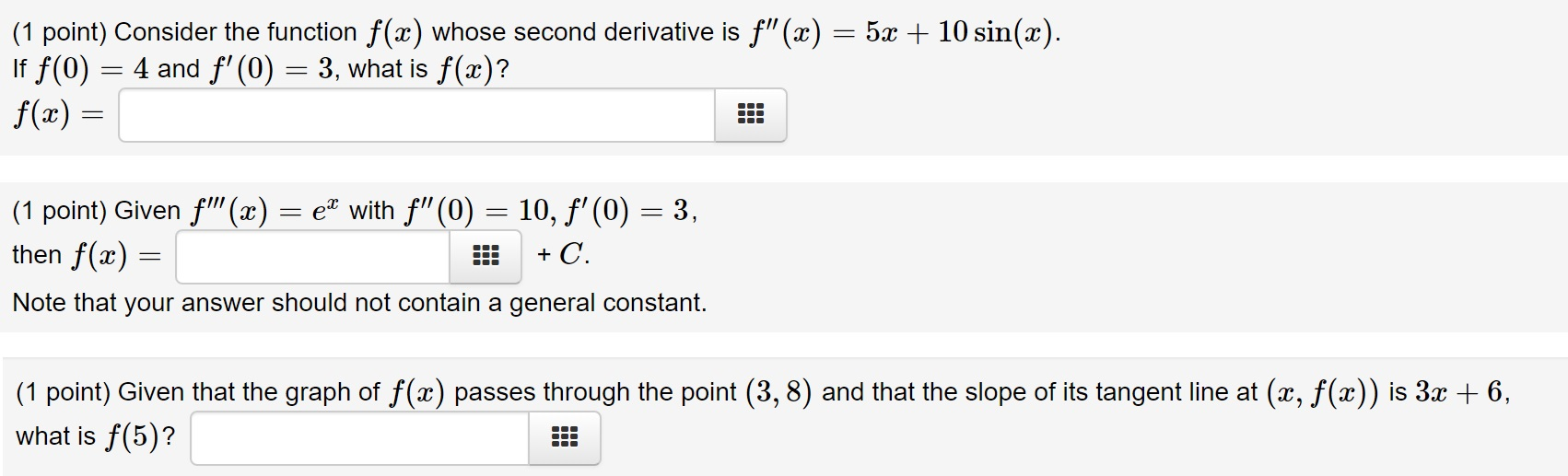 Solved 1 Point Consider The Function F X Whose Second Chegg