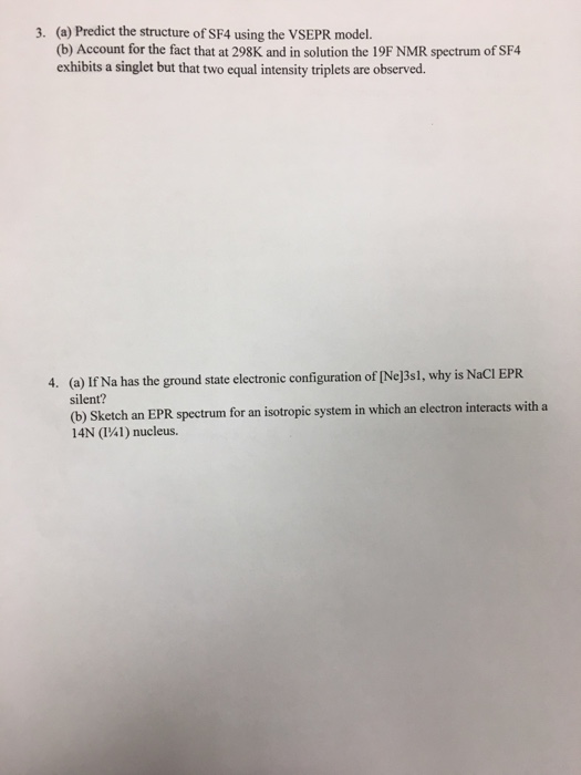 Solved A Predict The Structure Of Sf Using The Vsepr Chegg