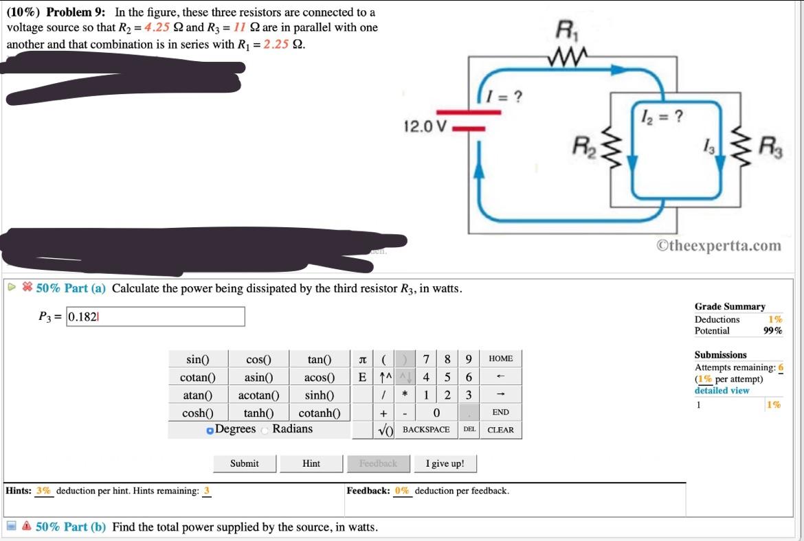 Solved 10 Problem 9 In The Figure These Three Resistors Chegg