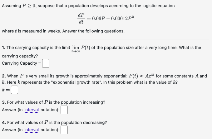 Solved Assuming P Suppose That A Population Develops Chegg