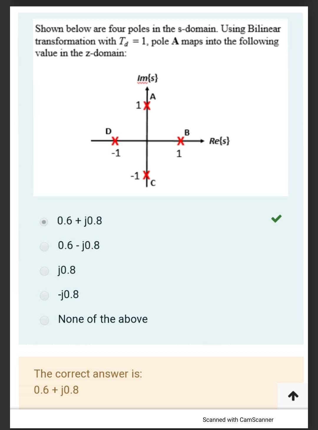 Solved Shown Below Are Four Poles In The S Domain Using Chegg