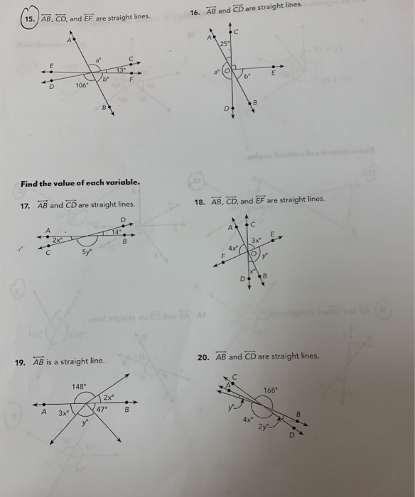 Solved Ab And Cd Are Straight Lines Ab Cd And Ef Are Chegg