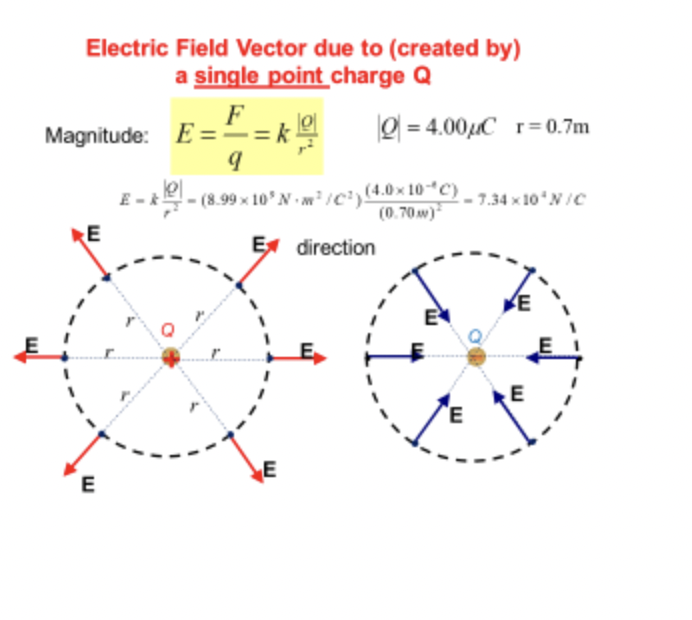 Solved Electric Field Vector Due To Created By A