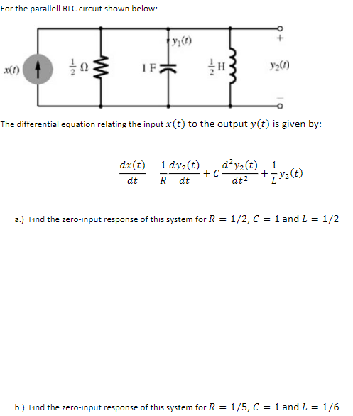 Solved For The Parallell RLC Circuit Shown Below The Chegg