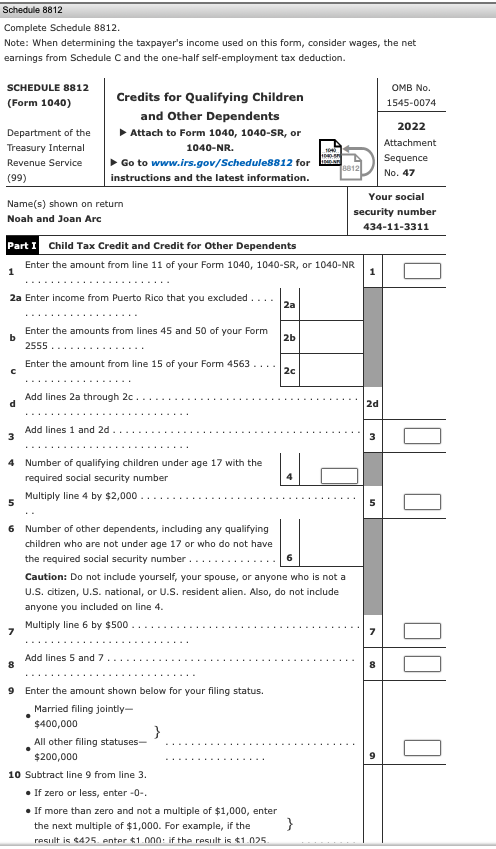 Comprehensive Problem Part Form Page Chegg