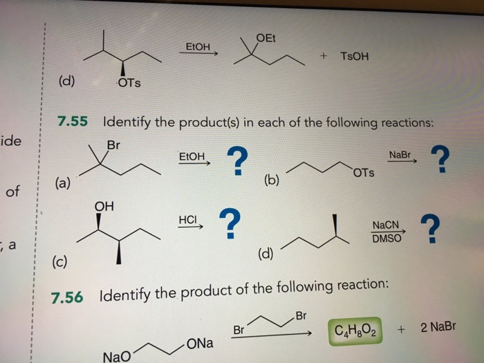 Solved Identify The Product S In Each Of The Following Chegg