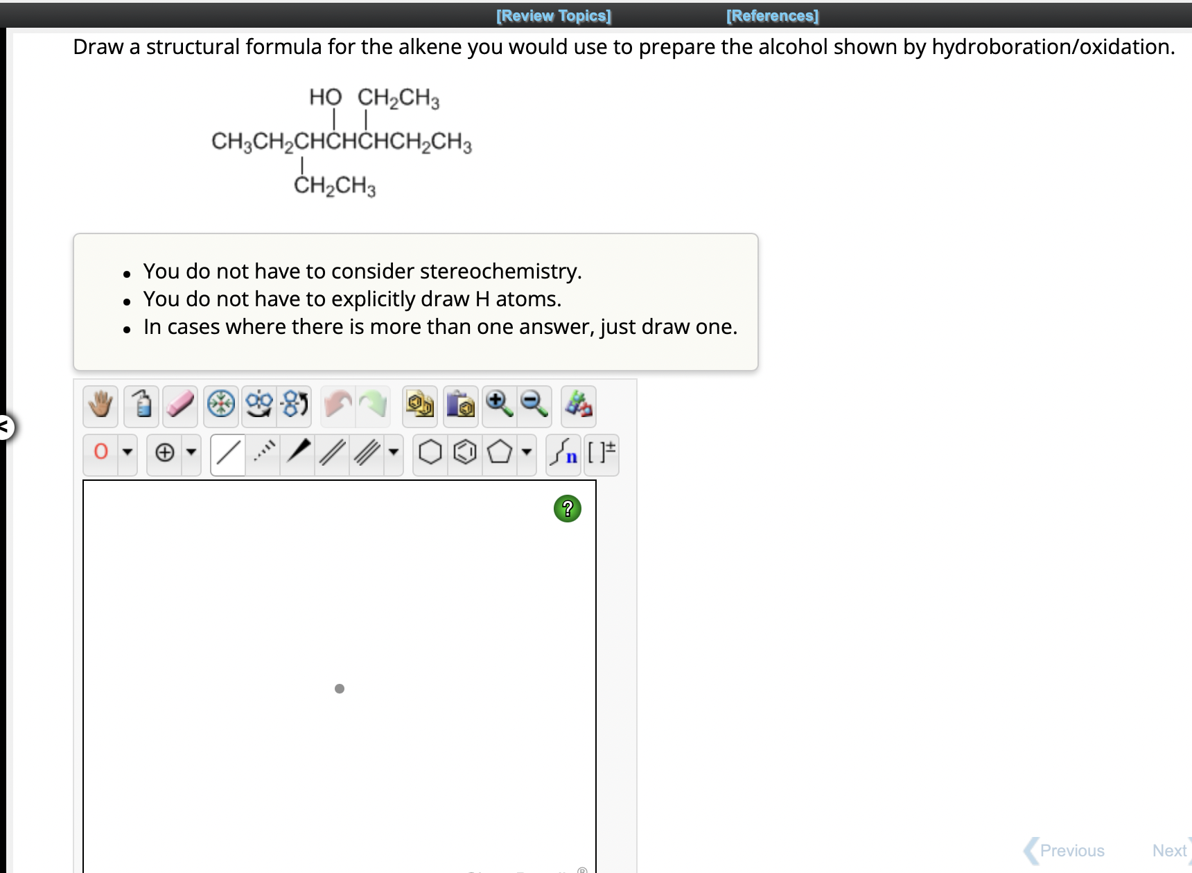 Solved Draw A Structural Formula For The Alkene You Would Chegg