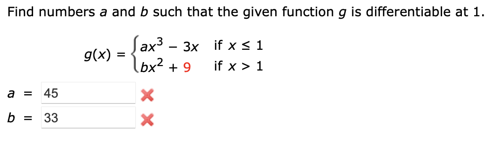 Solved Find The Values Of M And B That Make F Differentiable Chegg