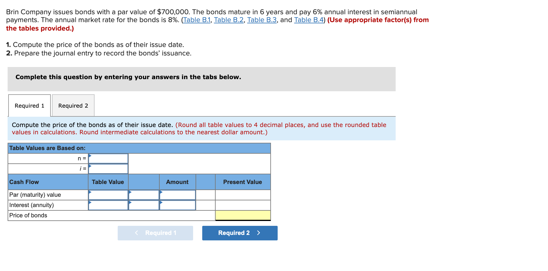 Solved Brin Company Issues Bonds With A Par Value Of Chegg