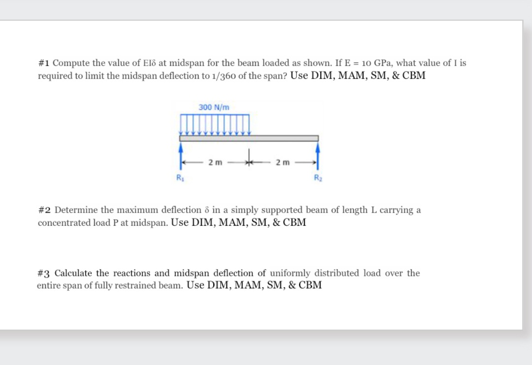 Solved Compute The Value Of Eio At Midspan For The Beam Chegg