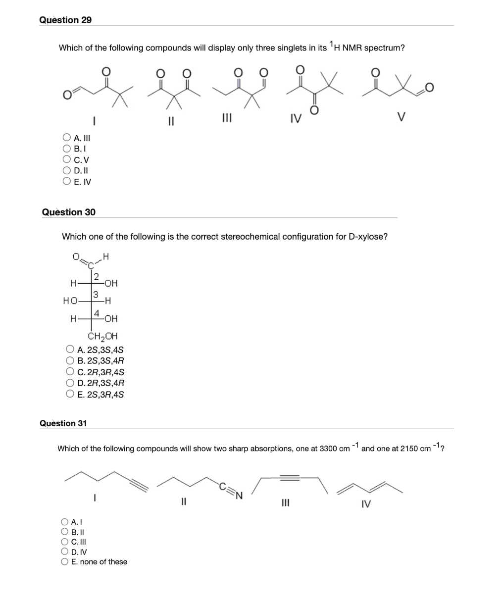 Solved Question Which Of The Following Compounds Will Chegg