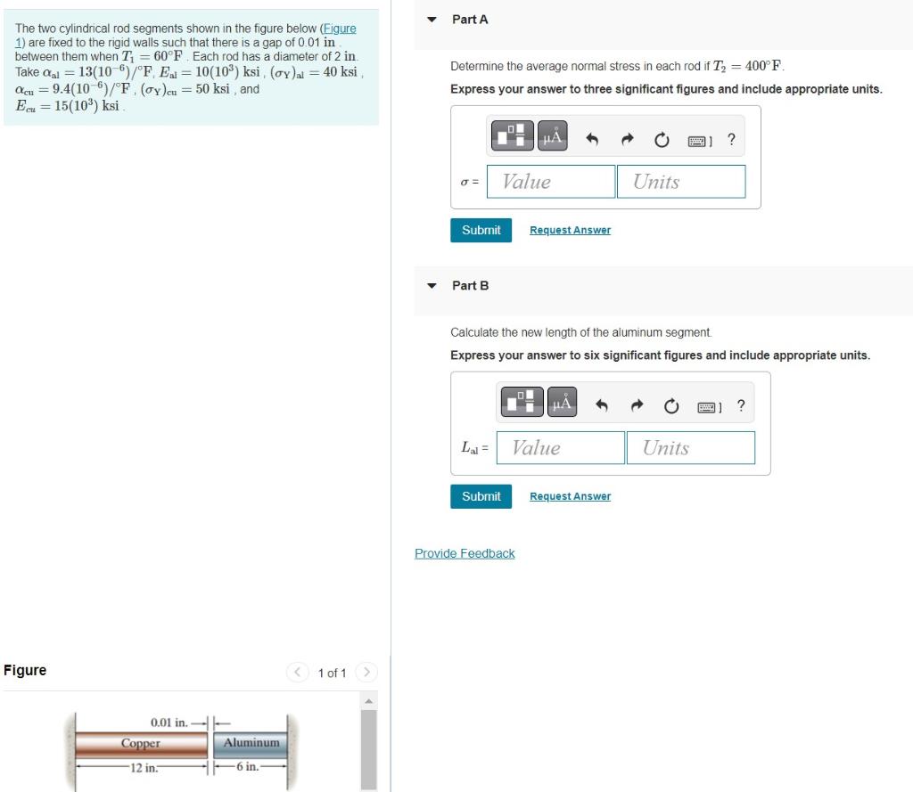 Solved The Two Cylindrical Rod Segments Shown In The Figure Chegg