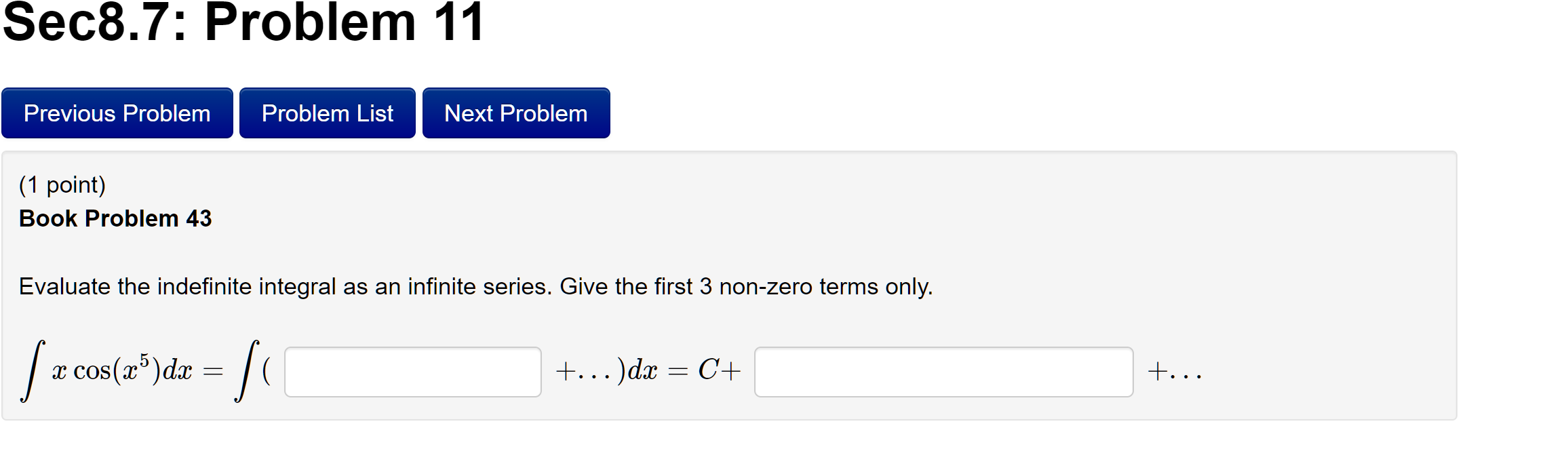 Solved Sec Problem Previous Problem Problem List Next Chegg