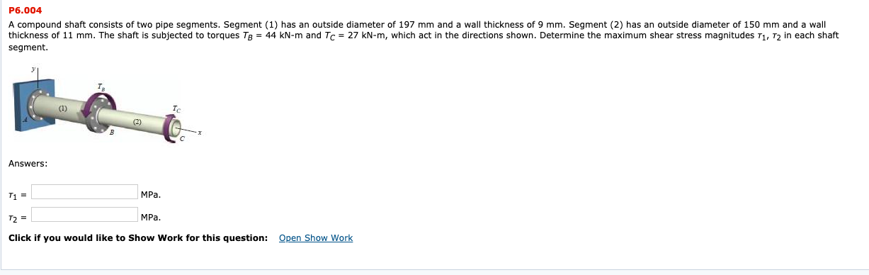 Solved P A Compound Shaft Consists Of Two Pipe Chegg