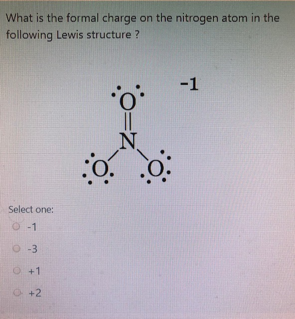 Solved What Is The Formal Charge On The Nitrogen Atom In The Chegg