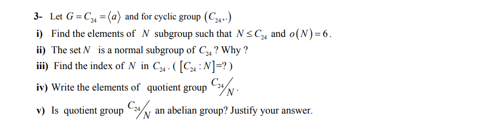 Solved Let G C A And For Cyclic Group C I Find Chegg