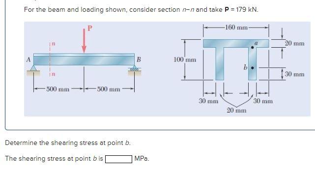 Solved For The Beam And Loading Shown Consider Section