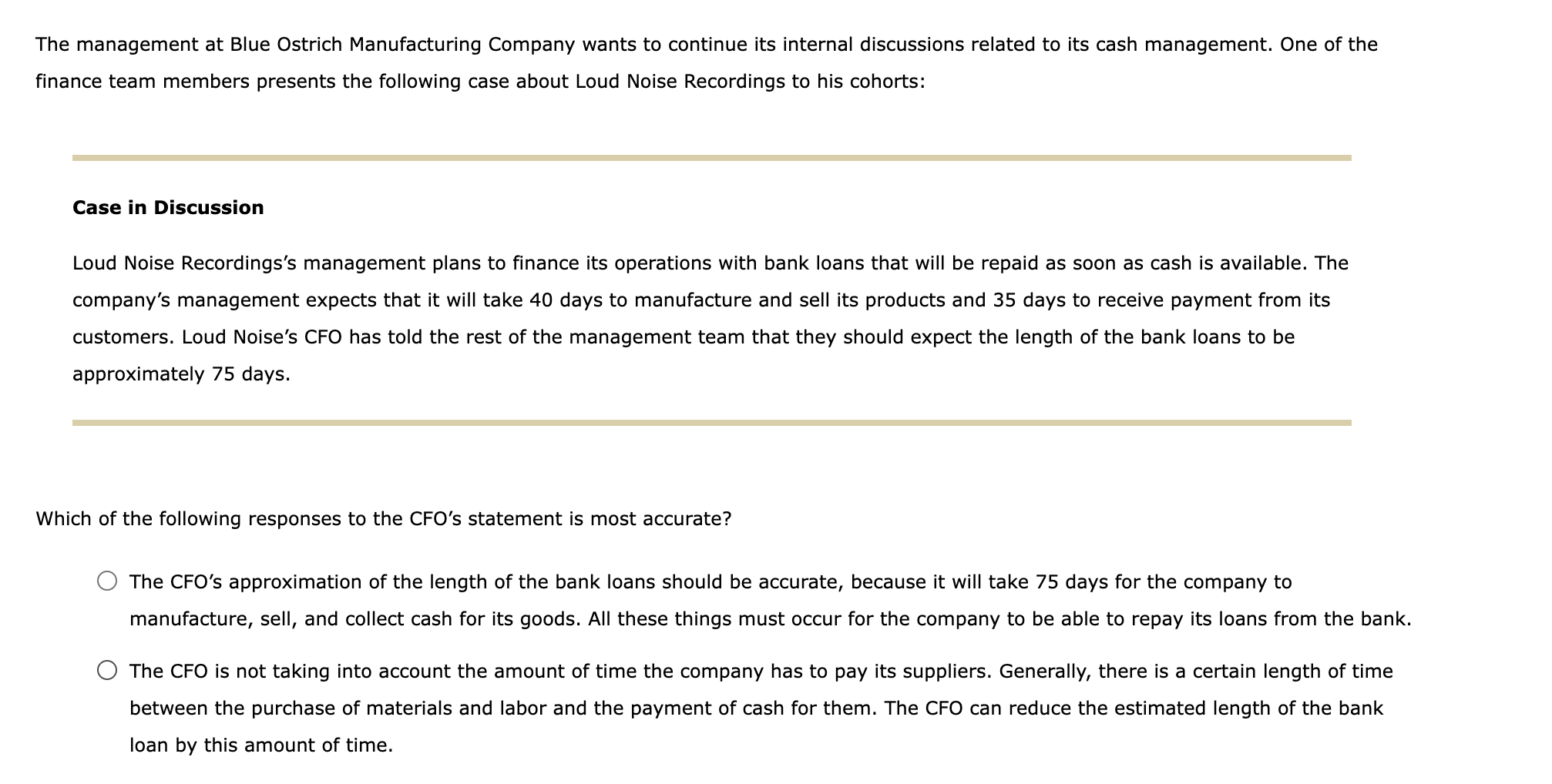 Solved Blue Ostrich Manufacturing Company Is A Mature Firm Chegg