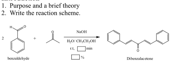 Solved Lab Synthesis Of Dibenzalacetone By The Aldol Chegg